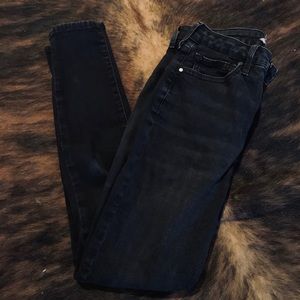 High waist black skinny